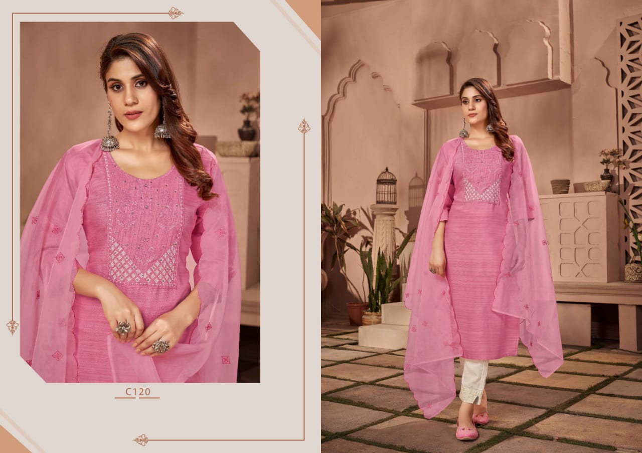 Crayon Sadhana By Kajree Embroidery Readymade Suits Catalog